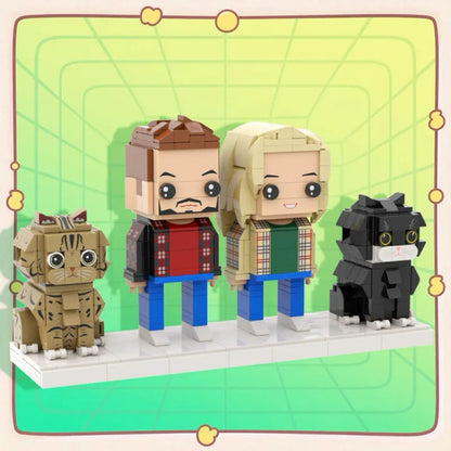 Custom pet brick with cats photo