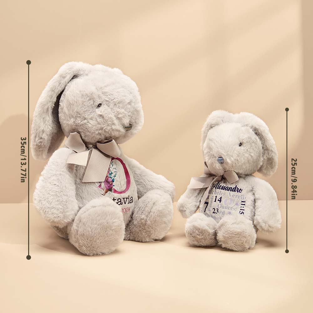 Personalized Bunny Rabbit Plush — Custom Name Gift for Baby & Kids
