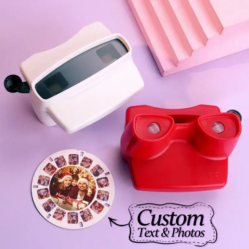MadeMine custom 3D viewfinder with reel, featuring a personalized photo viewer with ultra-clear display and detailed 3D view.
