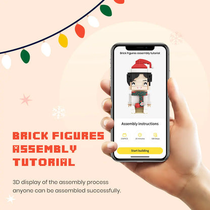 Full Body Custom 1 Person Brick Figures Small Particle Block Stitched Mouth Clown Brick Figures Halloween