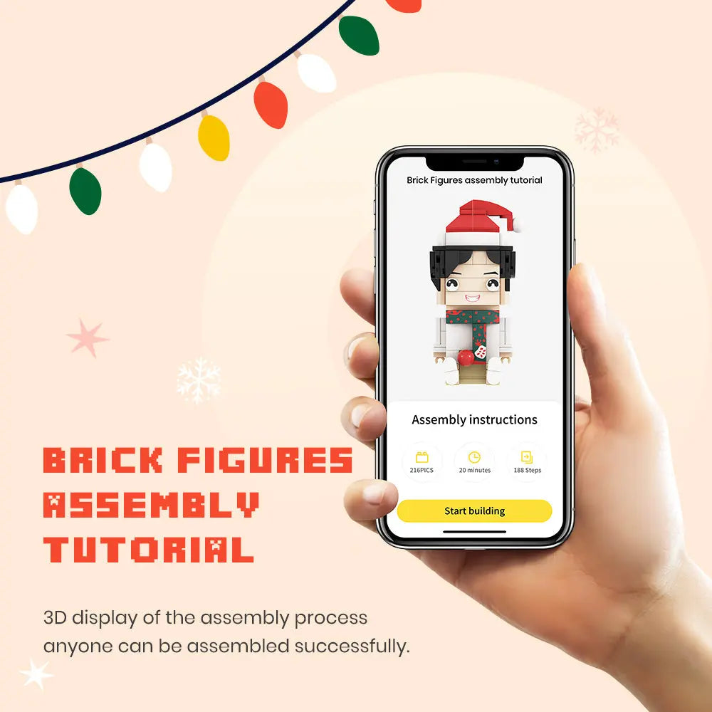 Full Body Custom 1 Person Brick Figures Small Particle Block Count Dracula Brick Figures Halloween Gifts