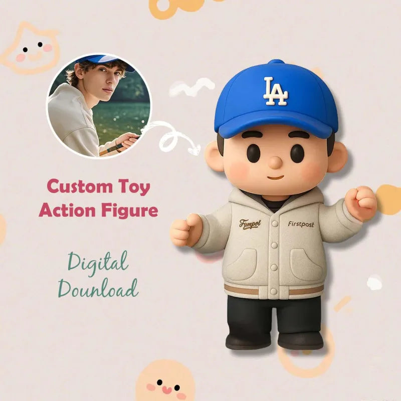 Custom 3D mini figure of two people from MadeMine, personalized toy gift for couples, featuring detailed 3D miniature figurines.
