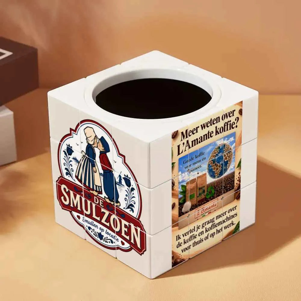 MadeMine Magic Cube Pen Holder by Smulzoen, a creative desk organizer with a cube-shaped design for storing pens and stationery.