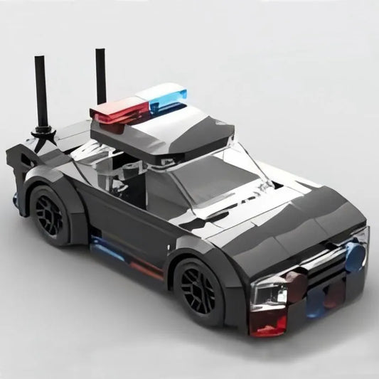 MadeMine police patrol car building blocks toy featuring a detailed police vehicle for kids and car enthusiasts.