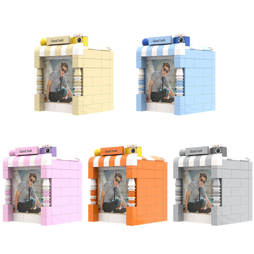 Custom Brick Figure Pen Holder – Personalized Photo & Name Desk Organizer
