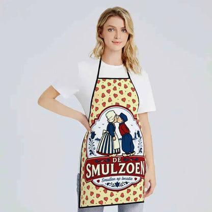 MadeMine Square Edge Kitchen Apron from Smulzoen, durable cotton apron with a modern square edge design, ideal for cooking and baking.