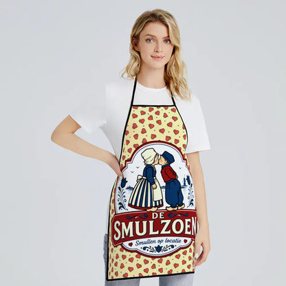 MadeMine Square Edge Kitchen Apron by Smulzoen, durable cotton apron with a modern square edge design, ideal for cooking and baking.