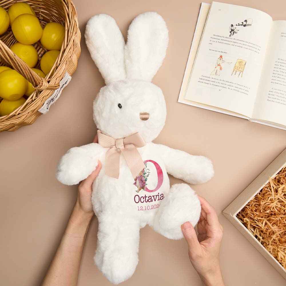 Personalized Bunny Rabbit Plush — Custom Name Gift for Baby & Kids