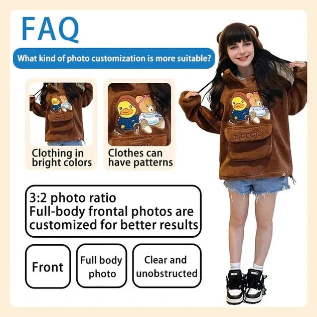 Full Body Customized 1 Person Duddu Brick Figures Birthday Gift Father's Day Gift