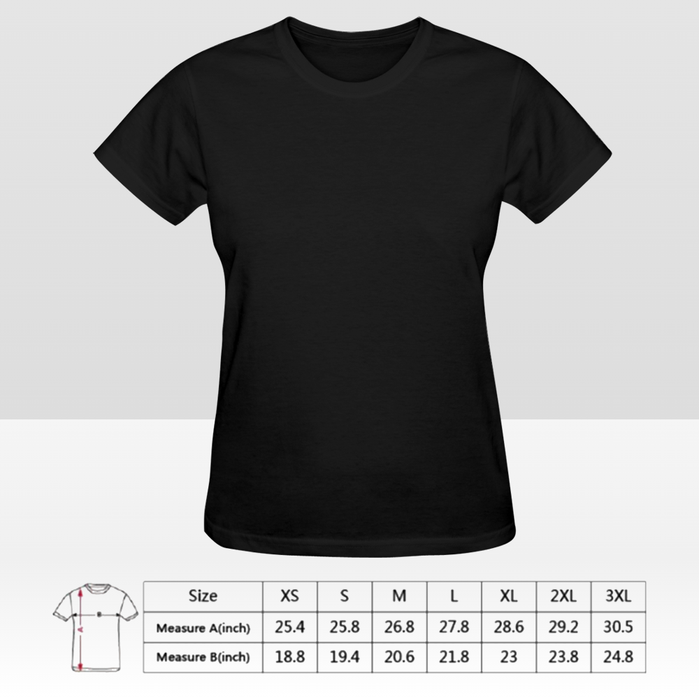 Custom One-Sided Women's T-Shirt maatlabel
