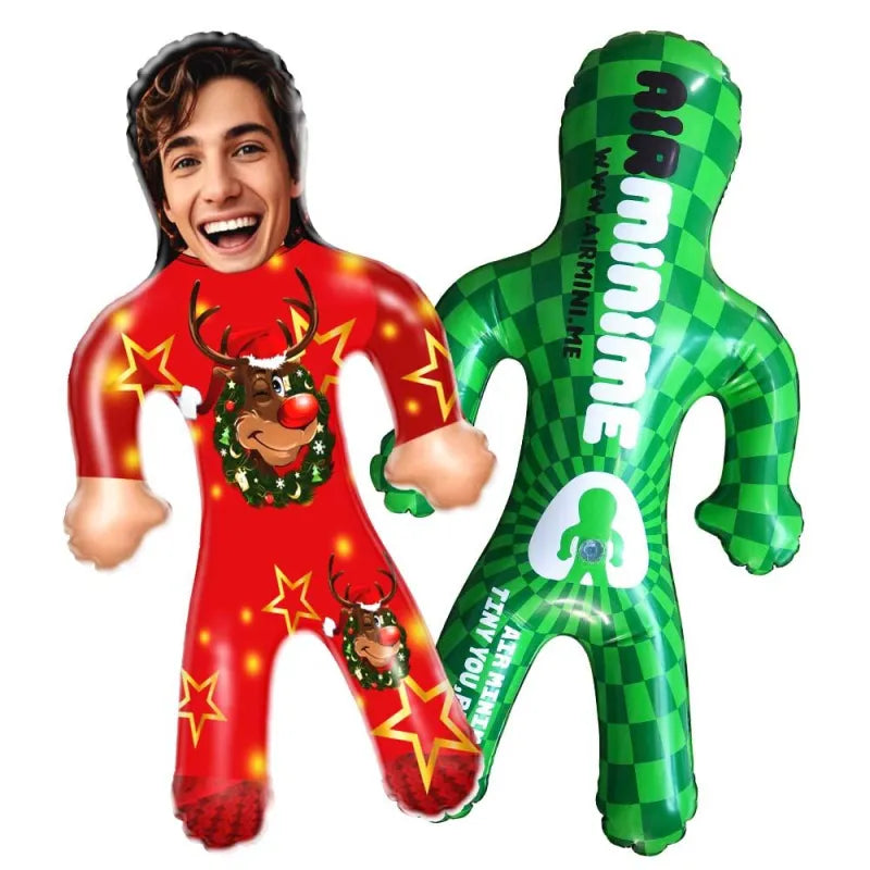 Custom Face Elk Suit Blow Up Dolls Funny Inflatable Balloon Custom Air Doll for Party Favors Christmas Gifts
