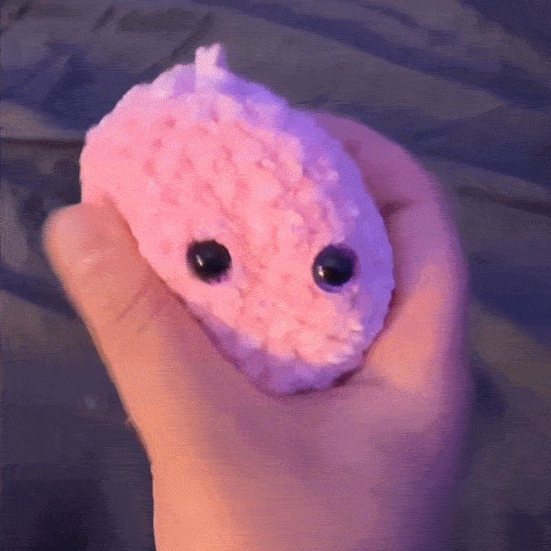 MadeMine crochet Bubble Squishy Ball fidget toy with soft, colorful crochet design and bubble texture for stress relief and sensory play.