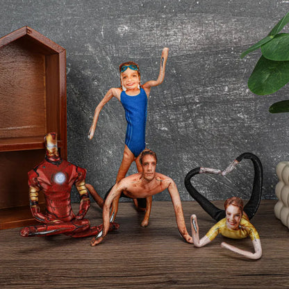 MadeMine full body custom mini me doll in personalized poseable design for photo displays and gifts.