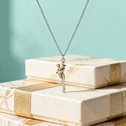 Mother & Child Hug Necklace - Personalized Gift for Mom - Mini Brick Custom
