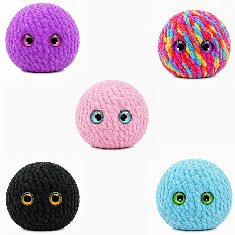 MadeMine crochet bubble squishy ball fidget toy with soft, textured surface, designed for stress relief and sensory play.