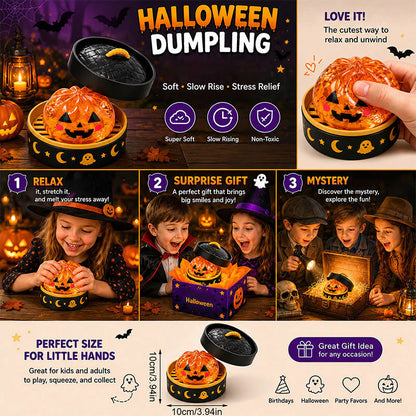 Colorful Halloween squishy toy from MadeMine featuring a spooky design, soft and squeezable for stress relief or fun Halloween decor.
