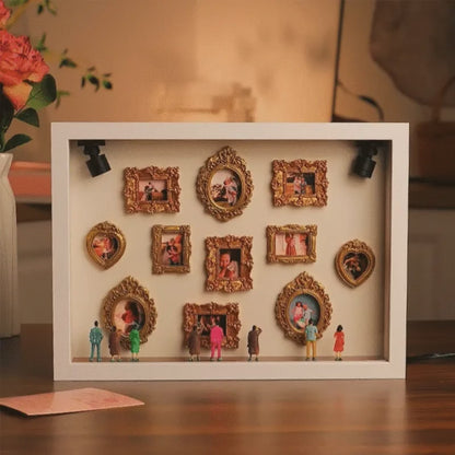 With Spot Lights : Museum of Us White Frame Personalized Couples Gift for Her Cute Miniature Museum Gifts