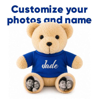 Personalized Photo Teddy Bear – Custom Name Plush Gift