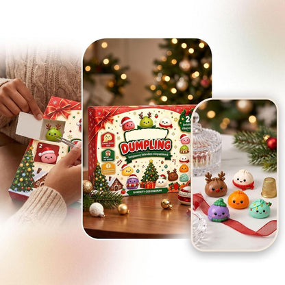 MadeMine 2026 Christmas Squishy Advent Calendar with 24 dumpling-shaped fidget toys, perfect for holiday countdowns and kids.