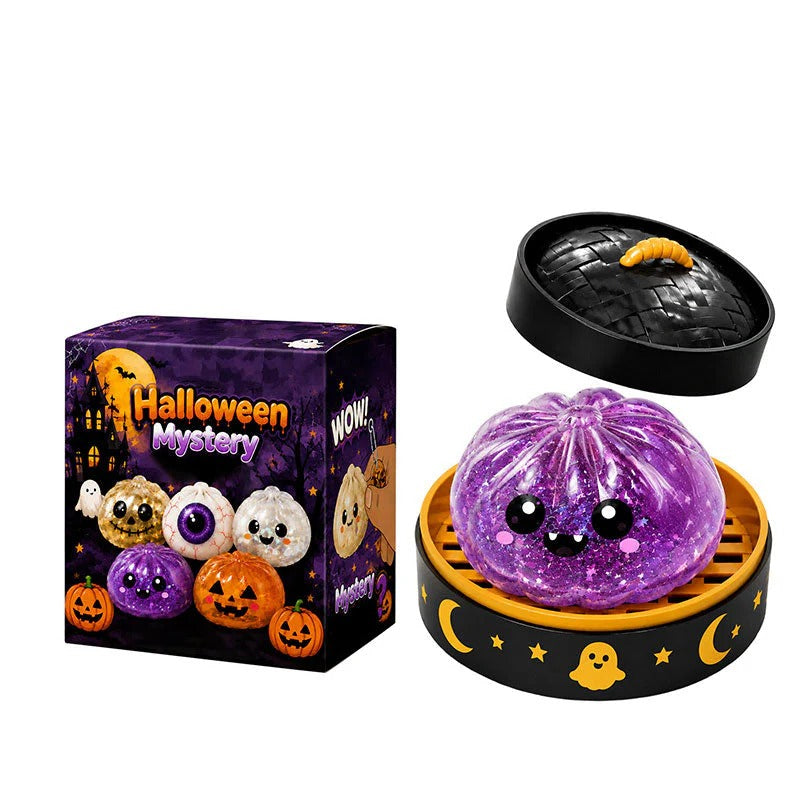 MadeMine Halloween squishy toy featuring a spooky-themed design, soft and squeezable for stress relief and fun.